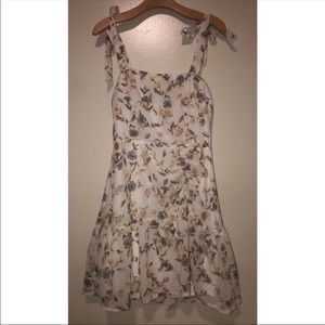 Princess Polly white floral cinched mini dress